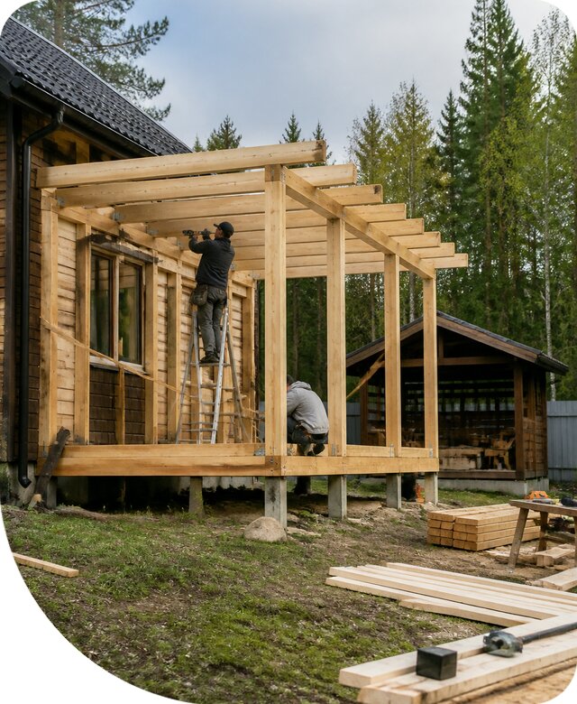 Строительство пристроек и построек на участке в Армавире